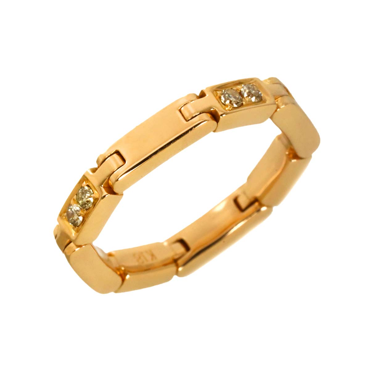 Diamond 0.14ct Ring 18K PG 750 Size3.25-3.75(US)