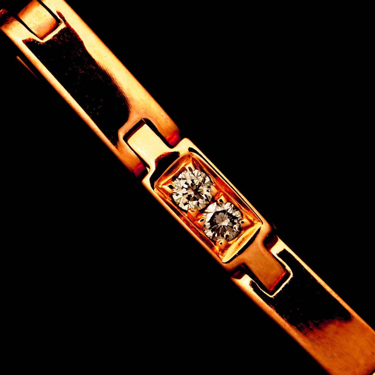 Diamond 0.14ct Ring 18K PG 750 Size3.25-3.75(US)