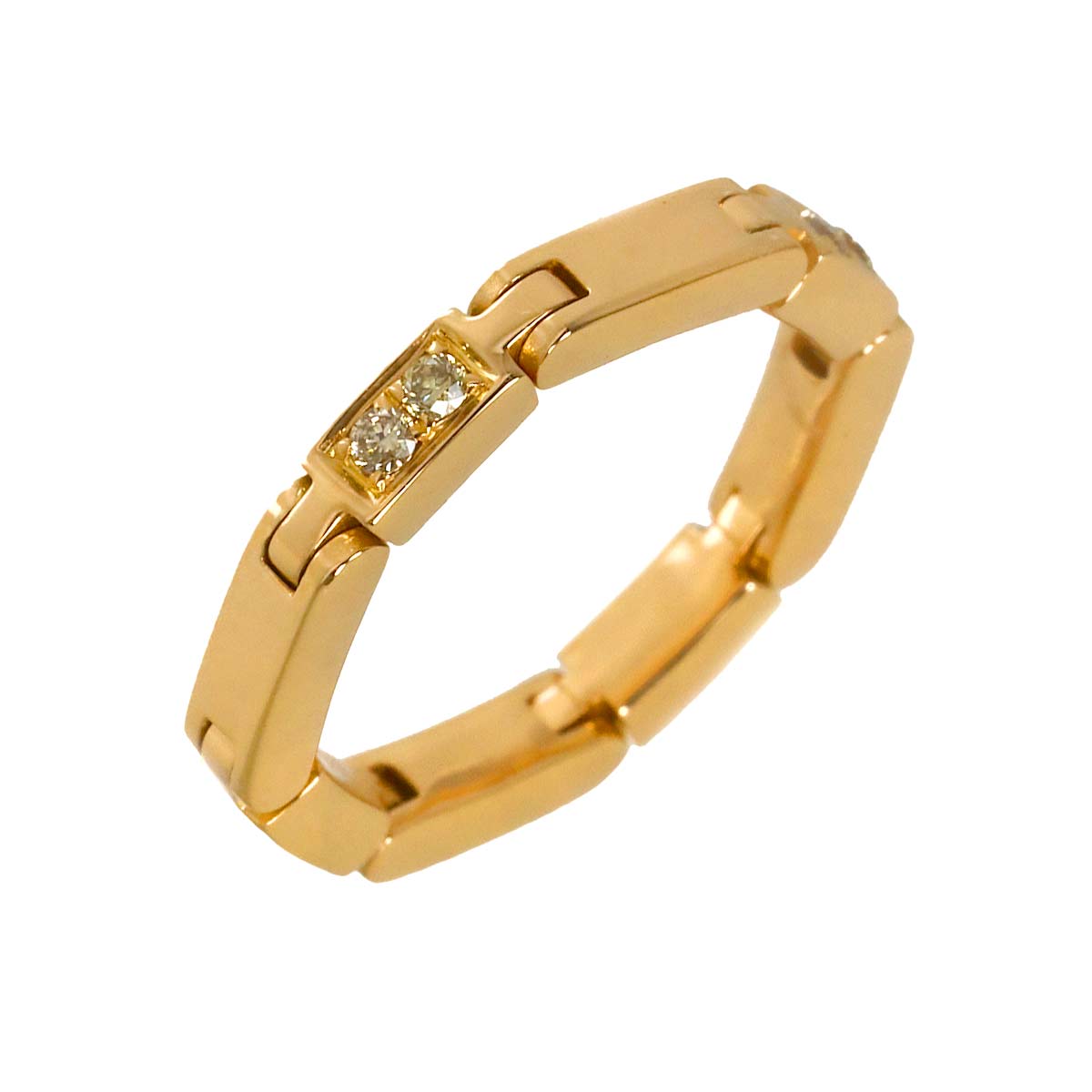 Diamond 0.14ct Ring 18K PG 750 Size3.25-3.75(US)