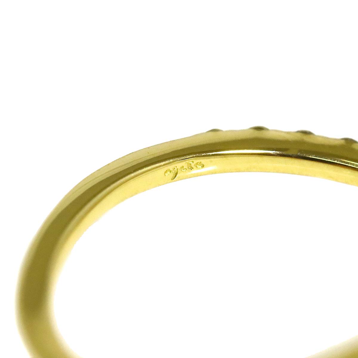 Diamond 0.06ct Ring 18K YG 750 Size4.75-5(US)