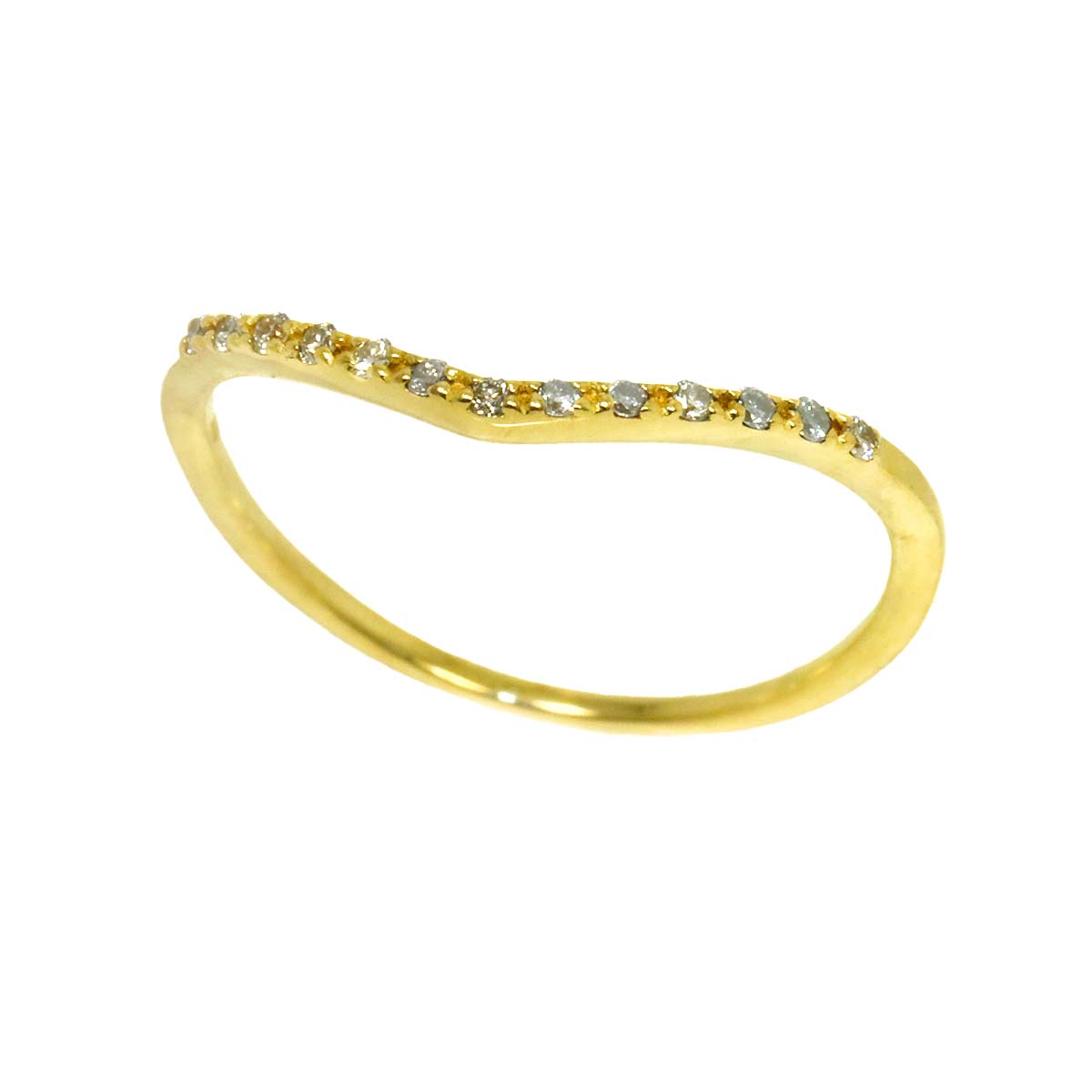 Diamond 0.06ct Ring 18K YG 750 Size4.75-5(US)