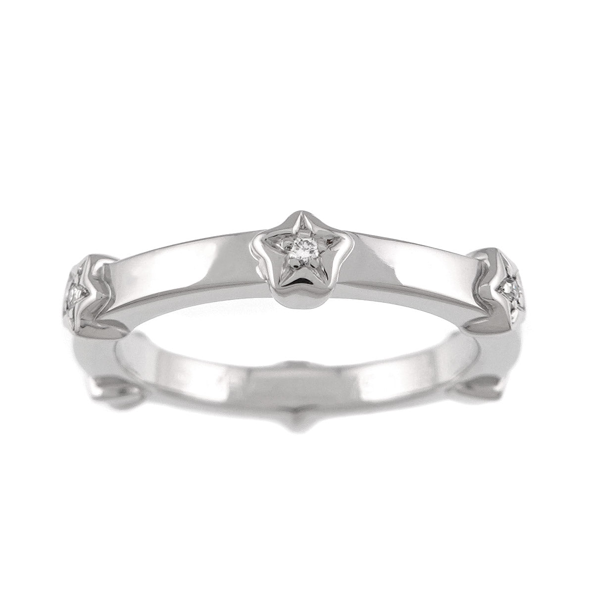 Comet Diamond Ring 18K White Gold 750 size58 8.25(US)