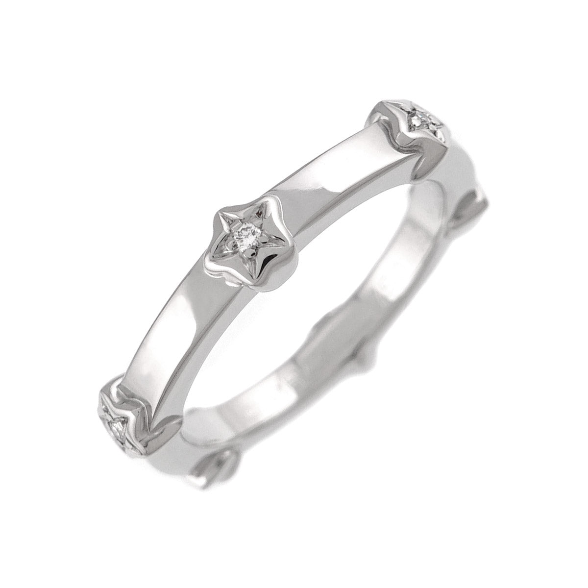 Comet Diamond Ring 18K White Gold 750 size58 8.25(US)