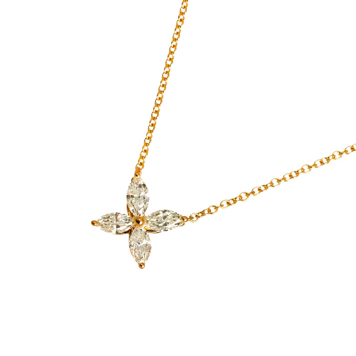 Victoria MM Diamond Necklace 18K Pink Gold 750