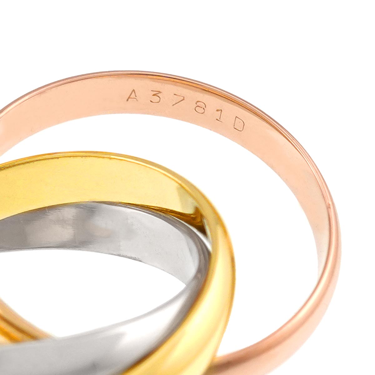 Trinity MM Ring 18K YG WG PG 750 Size55 6.75-7.25(US)