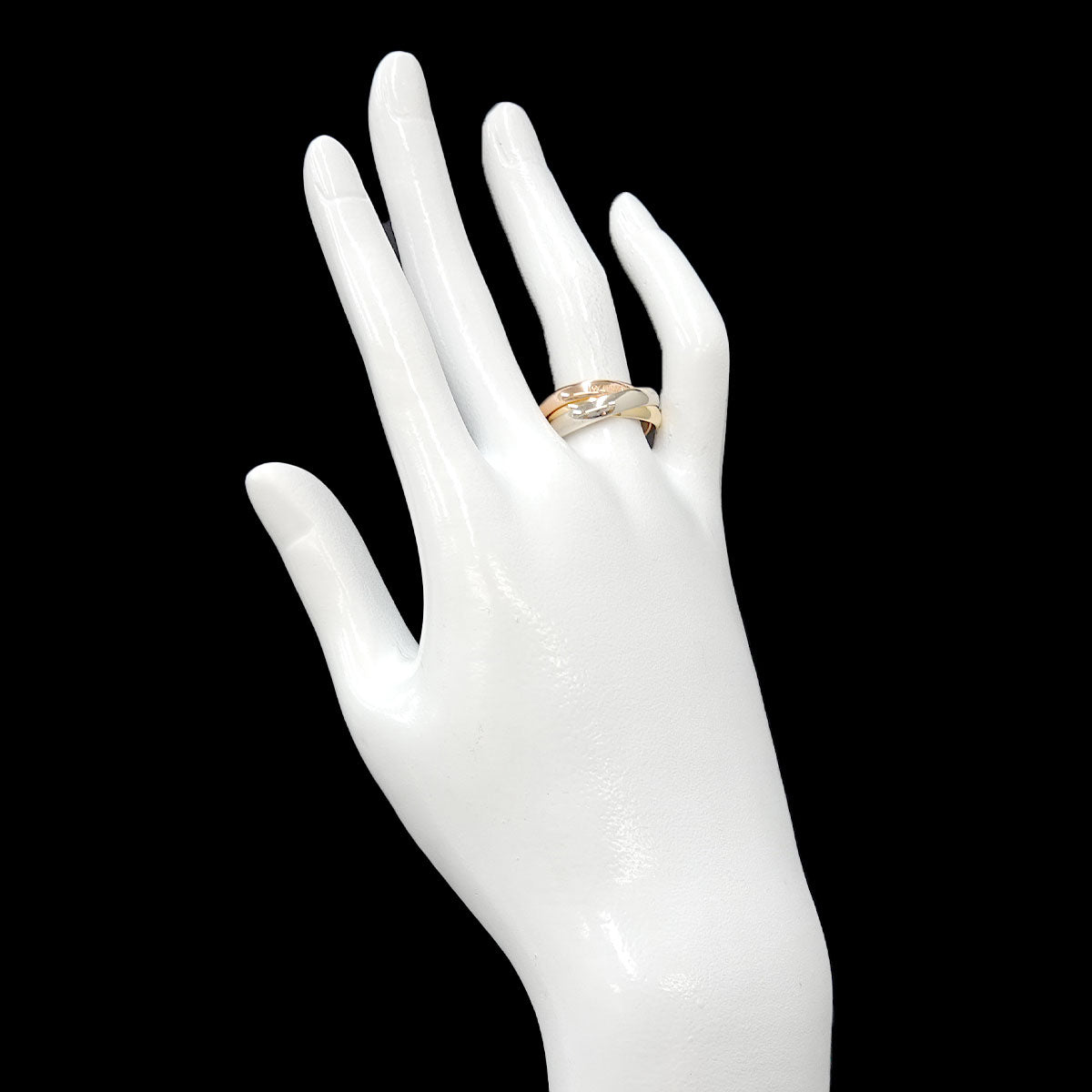 Trinity MM Ring 18K YG WG PG 750 Size55 6.75-7.25(US)
