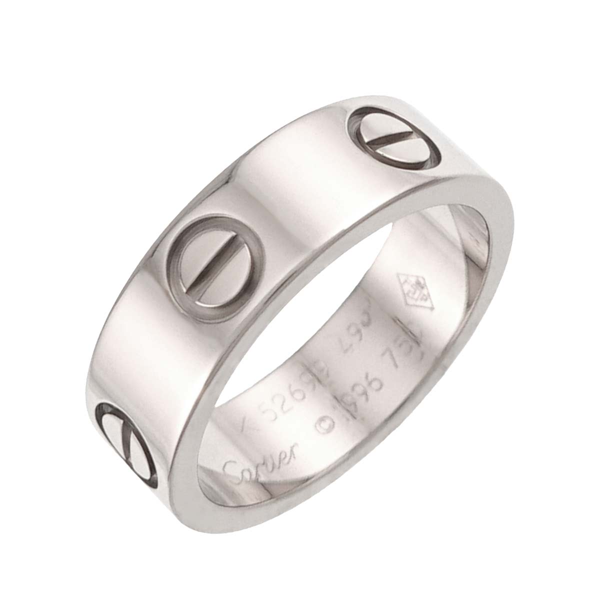 Love Ring 18K White Gold 750 size49 4.5-4.75(US)