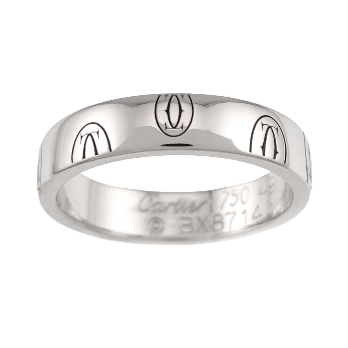 Happy Birthday SM Ring 18K White Gold 750 Size49 4.75-5(US)