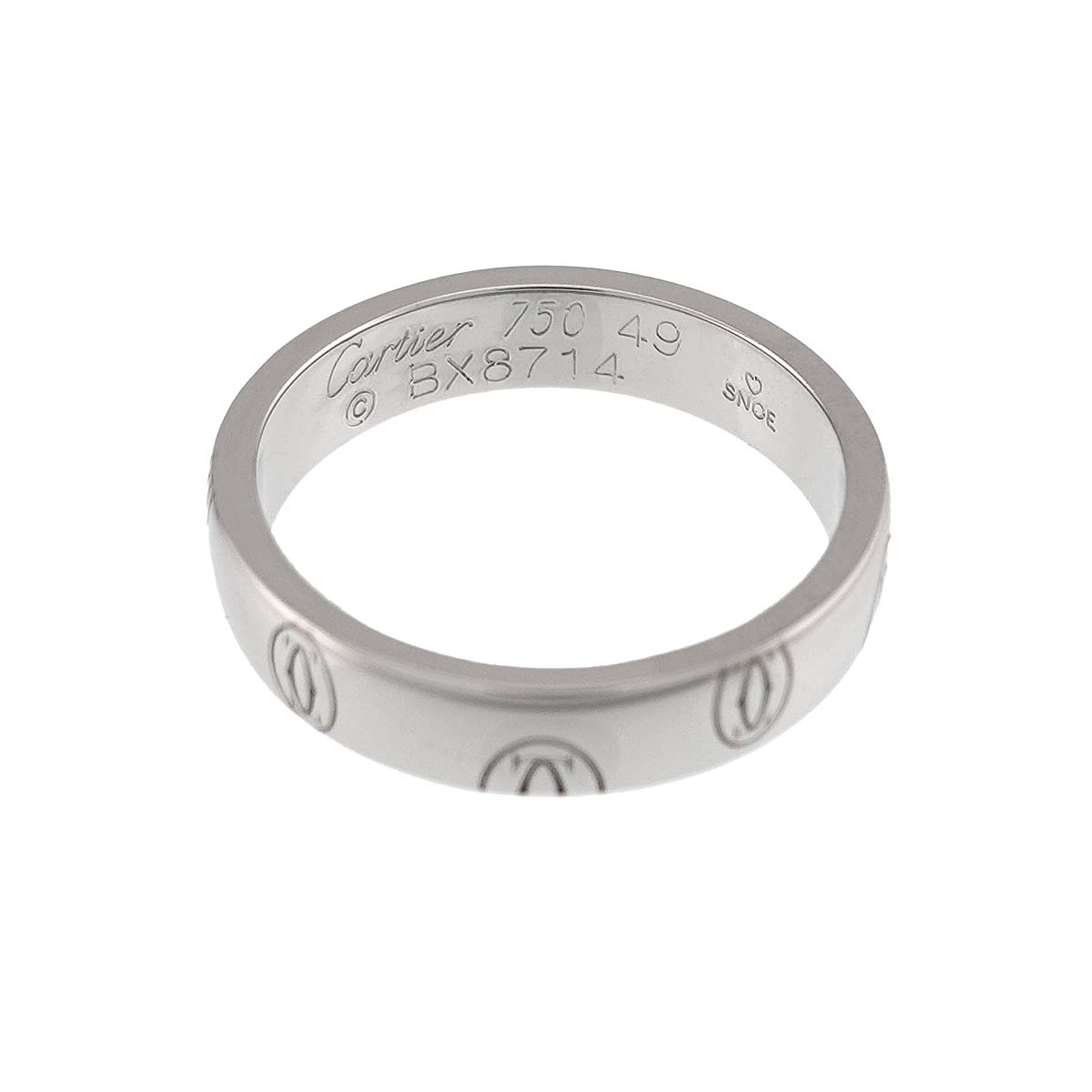 Happy Birthday SM Ring 18K White Gold 750 Size49 4.75-5(US)