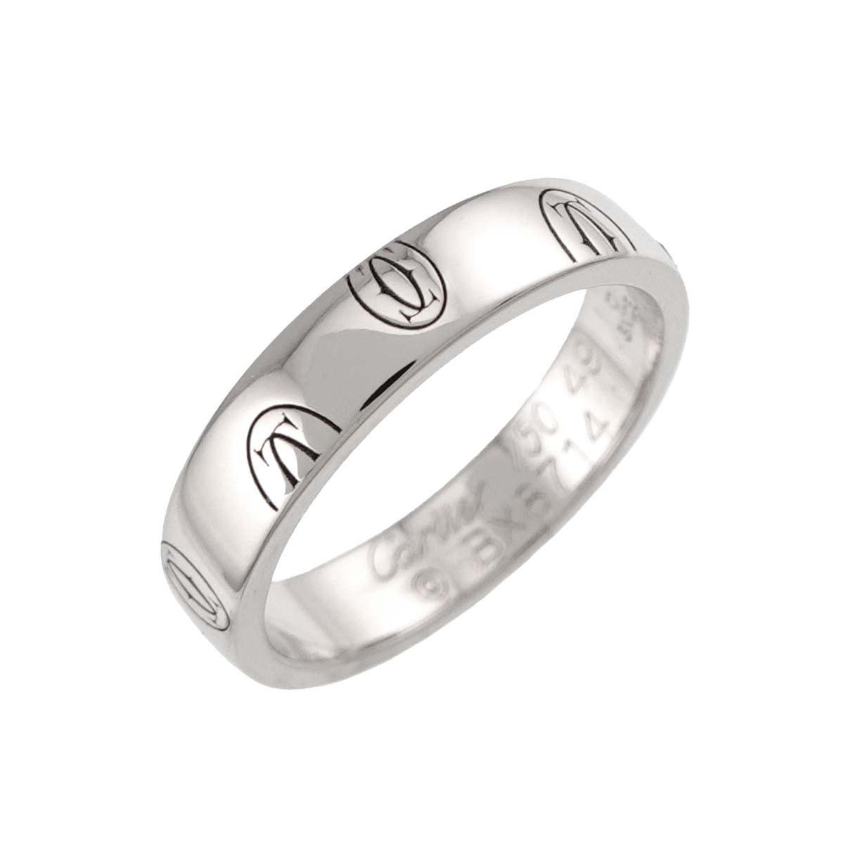 Happy Birthday SM Ring 18K White Gold 750 Size49 4.75-5(US)