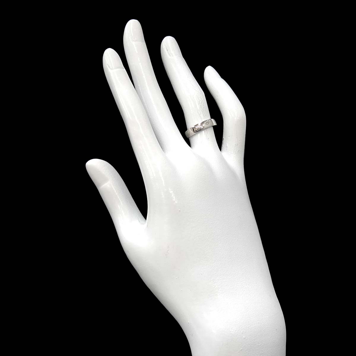 Happy Birthday SM Ring 18K White Gold 750 Size49 4.75-5(US)