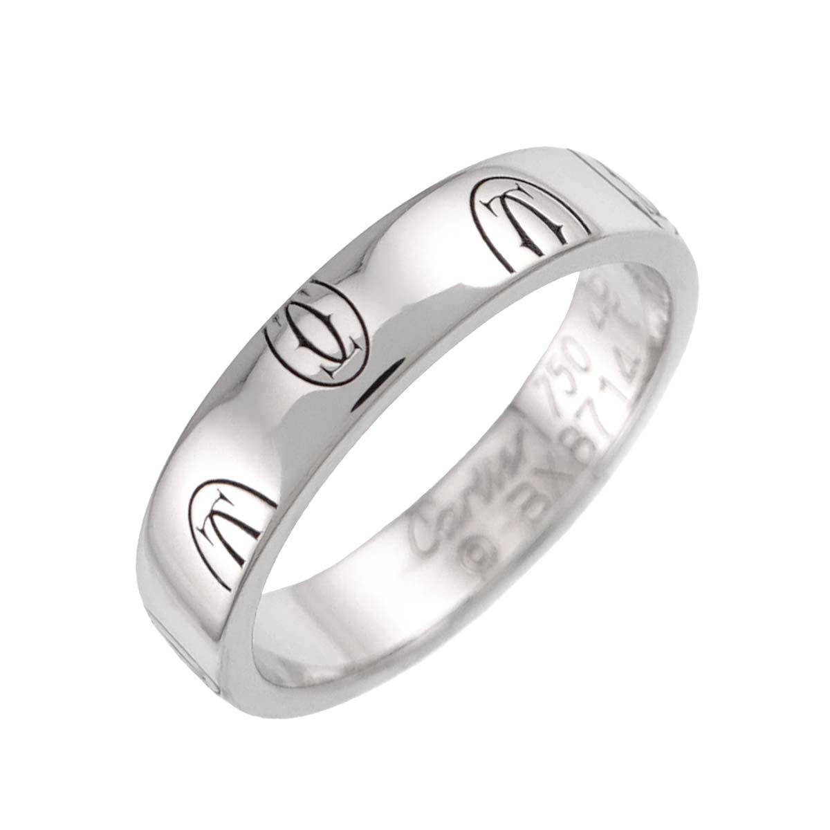 Happy Birthday SM Ring 18K White Gold 750 Size49 4.75-5(US)