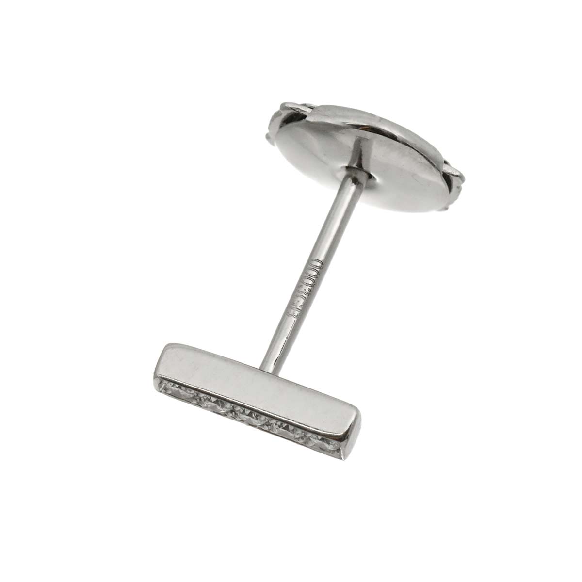 Diamond Earring Pierced 18K WG White Gold 750 One Piece only