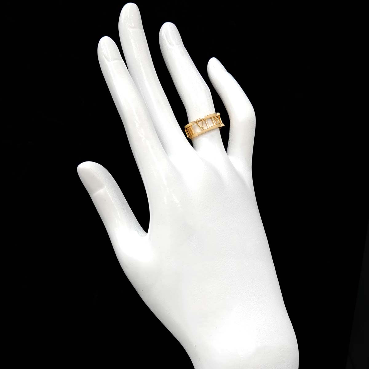 Atlas Ring 18K K18 YG 750 size4.5-4.75(US)