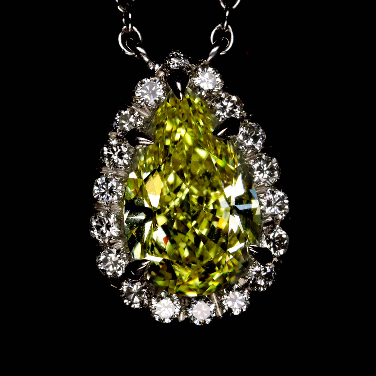 Soleste Diamond 1.03ct FIY/IF Necklace Pt 18K YG 750