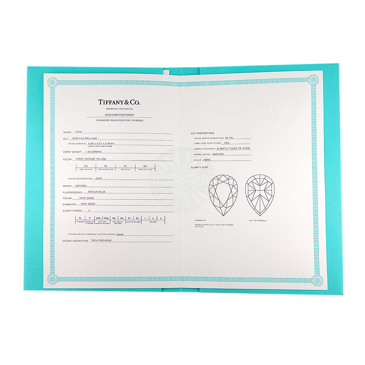 Soleste Diamond 1.03ct FIY/IF Necklace Pt 18K YG 750