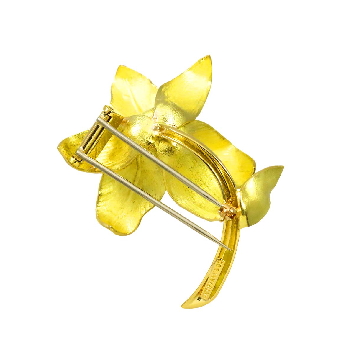 Sapphire Brooch 18K Yellow Gold 750