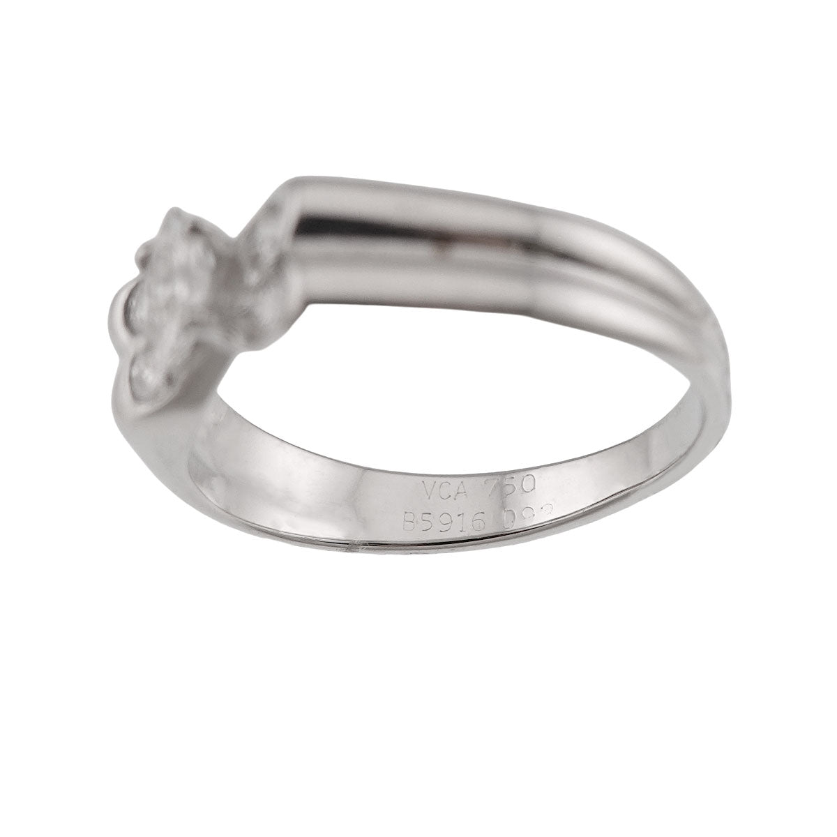 Diamond Ring 18K WG 750 size3.75(US)