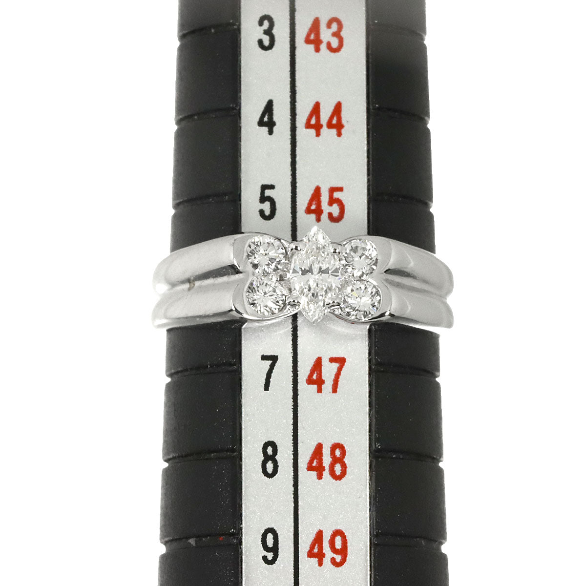 Diamond Ring 18K WG 750 size3.75(US)