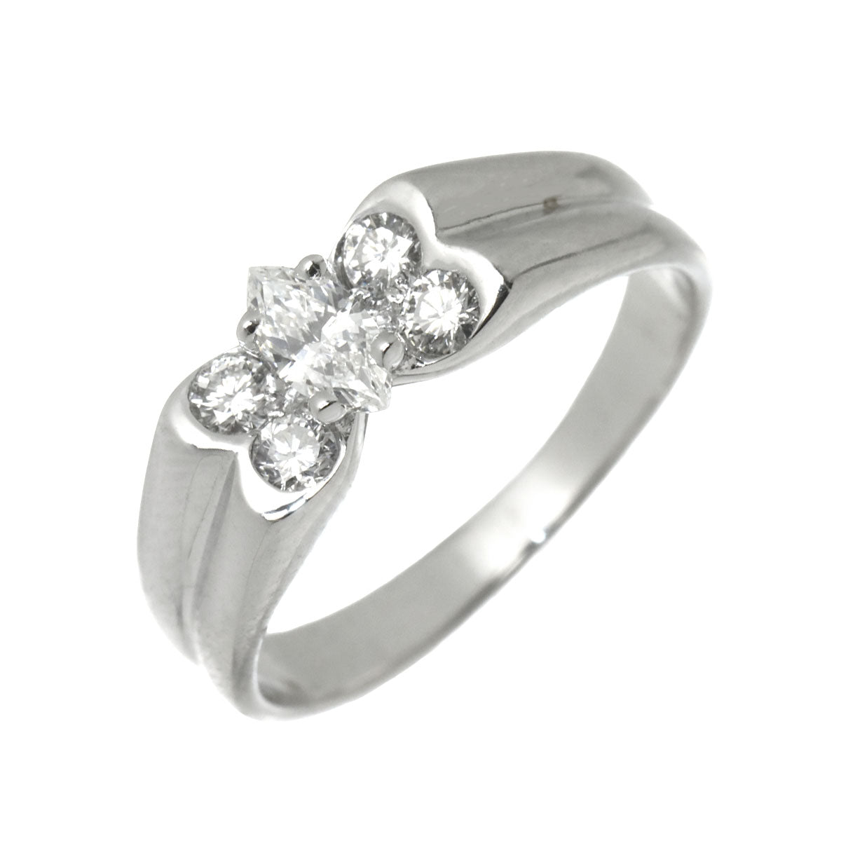 Diamond Ring 18K WG 750 size3.75(US)