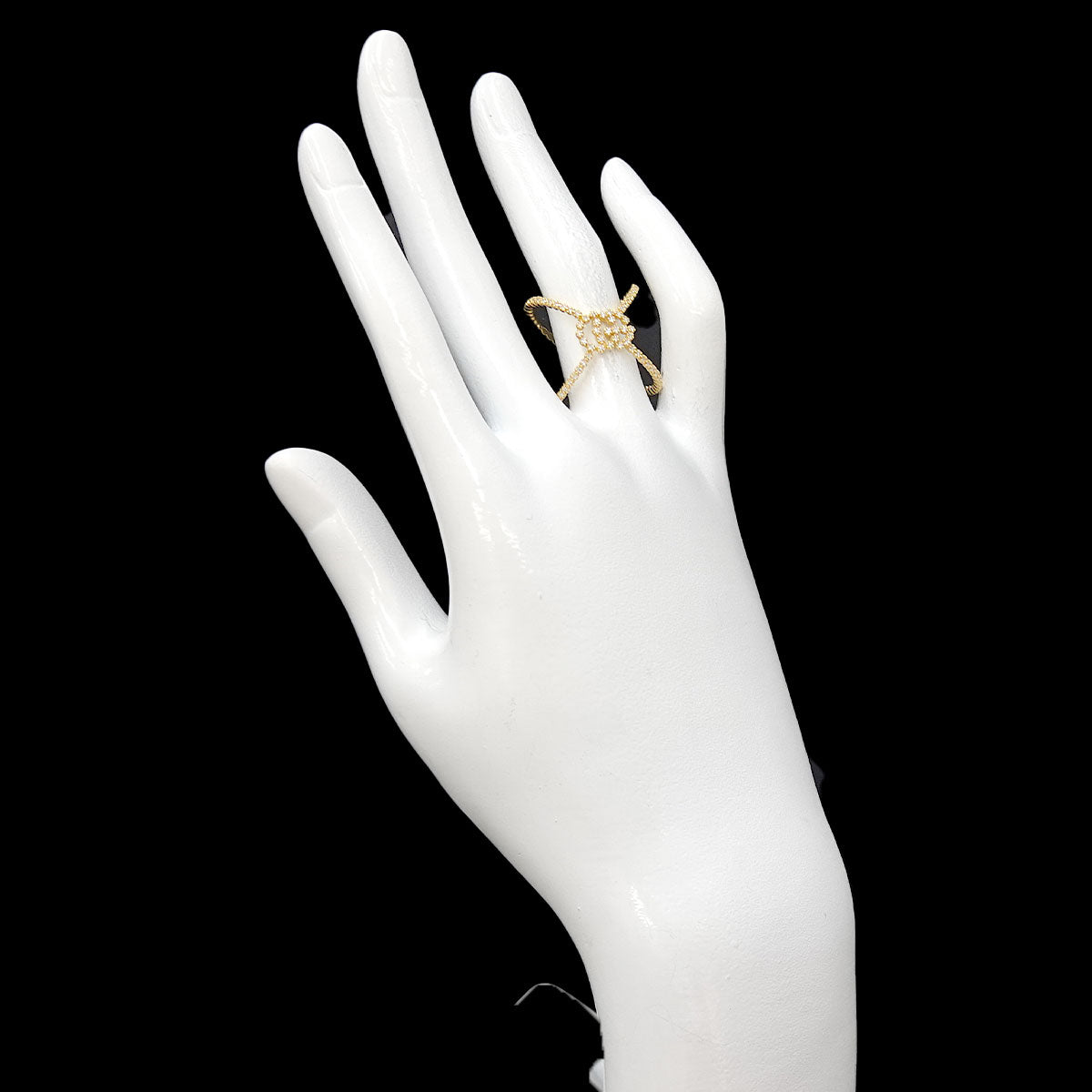 Diamond Ring 18K Yellow Gold 750 Size15 7.75-8(US)
