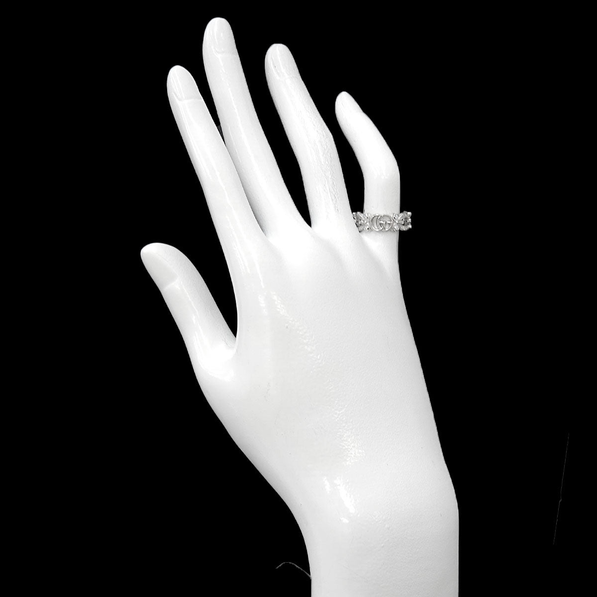 Flora Ring Diamond 18K White Gold 750 Size6 3.75(US)
