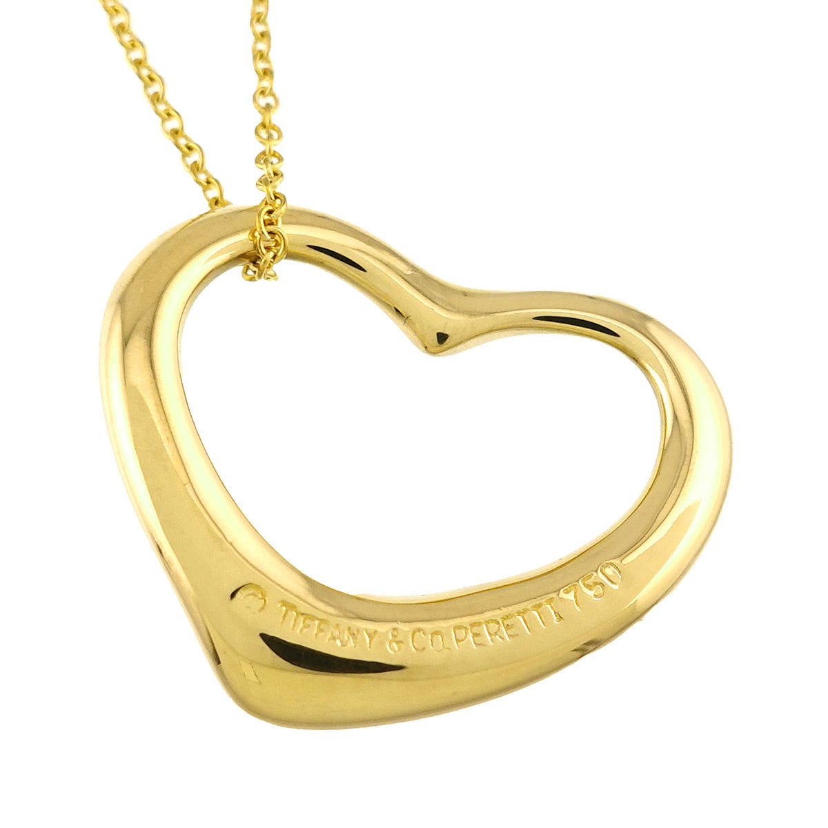Open Heart Necklace 18K Yellow Gold 750