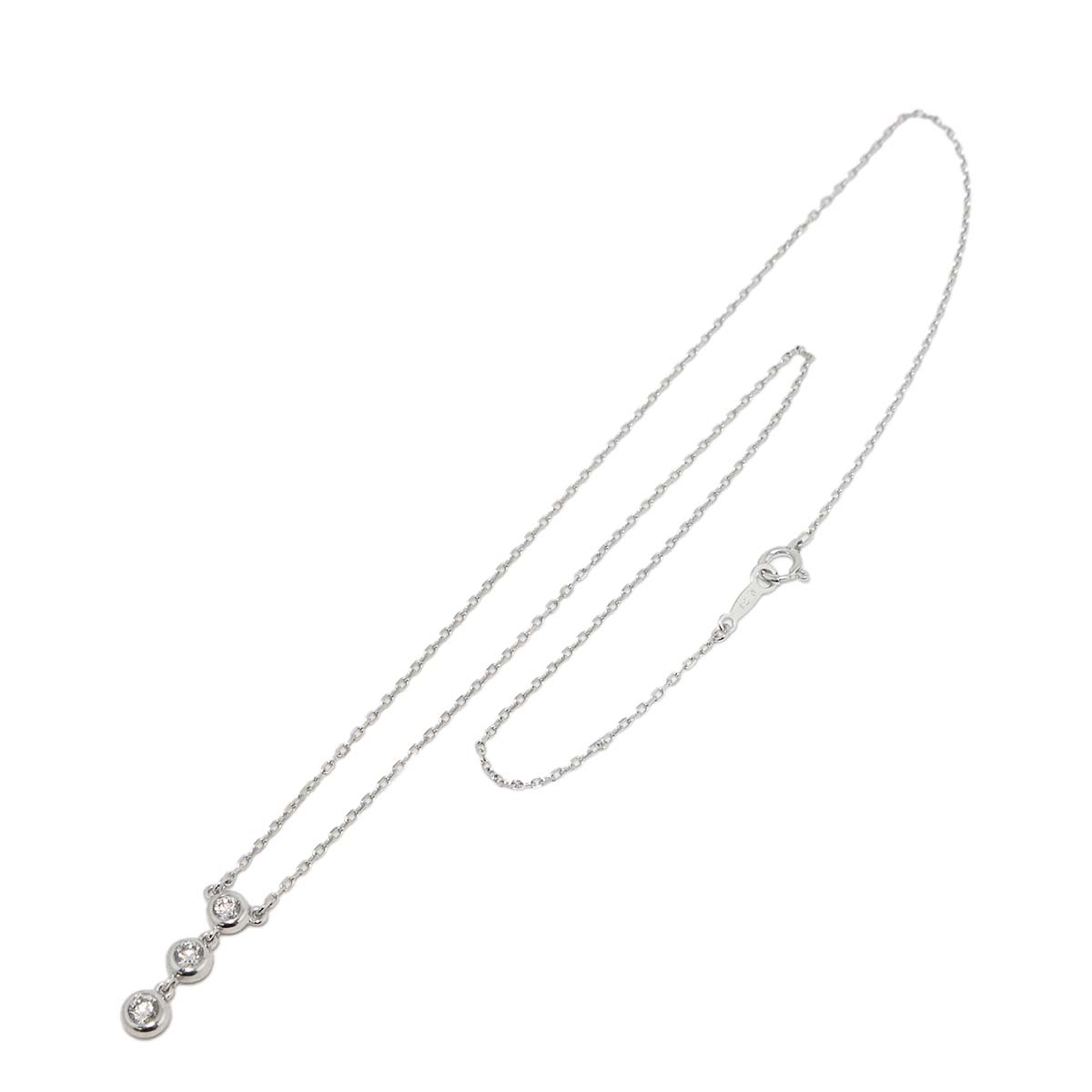 Diamond 0.31ct Necklace 18K White Gold 750