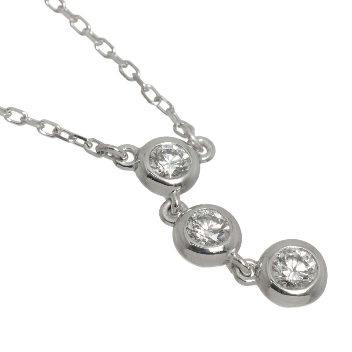 Diamond 0.31ct Necklace 18K White Gold 750