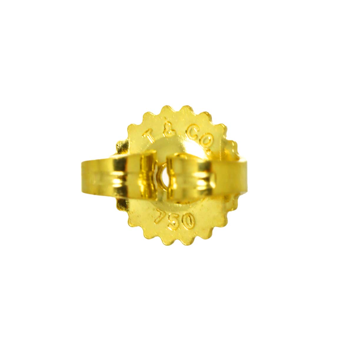 Diamond Earrings Pierced 18K Yellow Gold 750