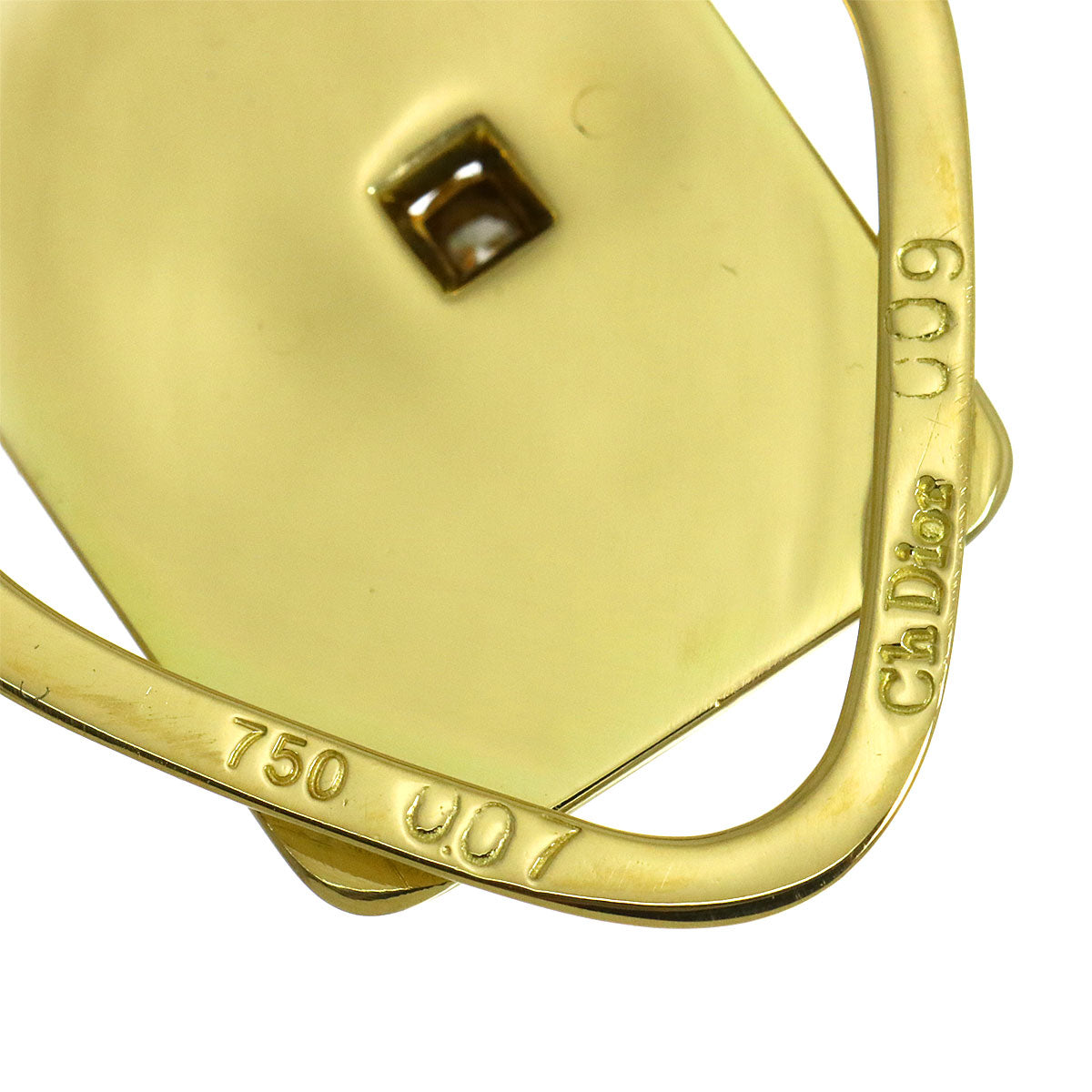 Logo Diamond 0.07ct Pendant Top 18K YG Yellow Gold 750