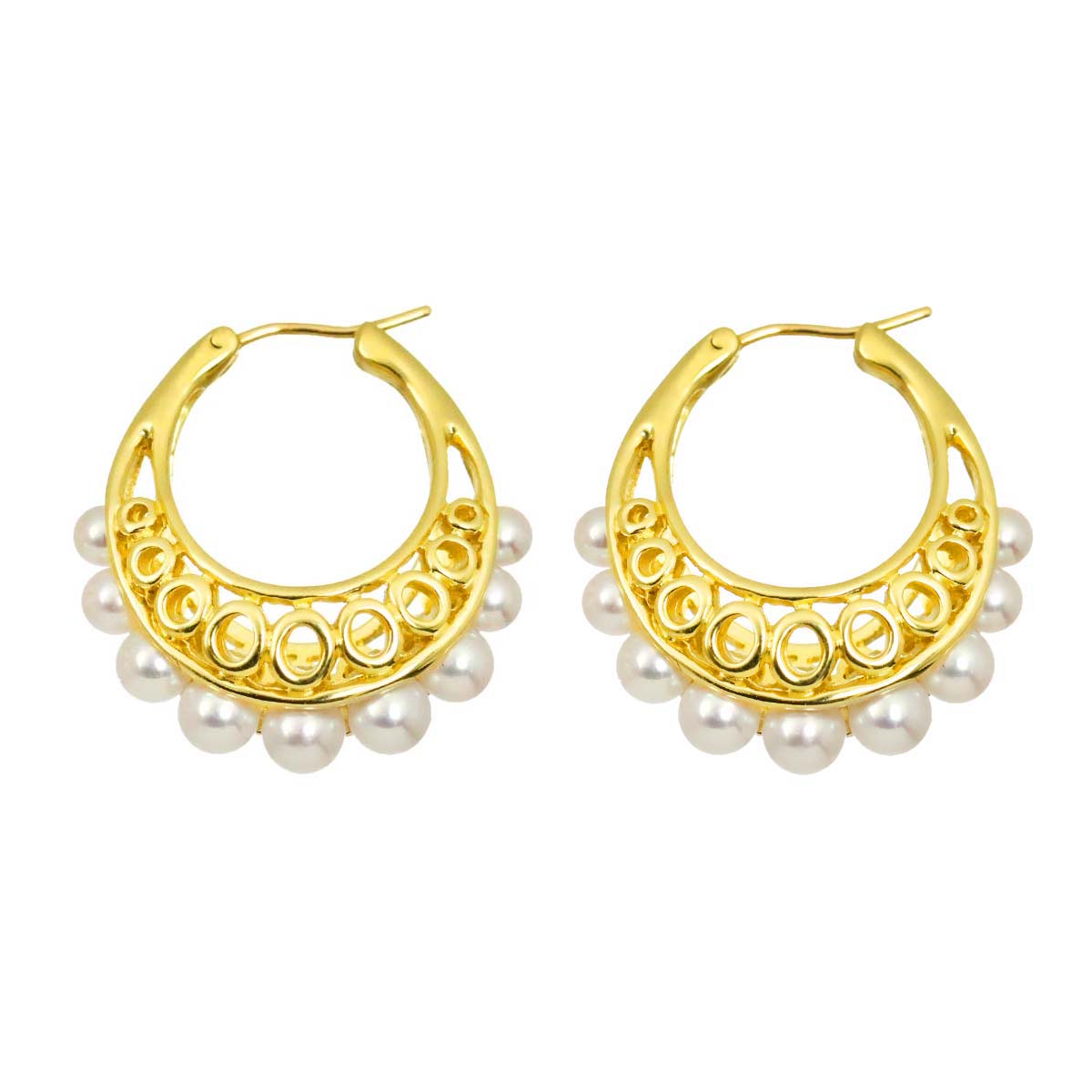 Baby Pearl 4.0-3.0mm Earrings Pierced 18K YG 750