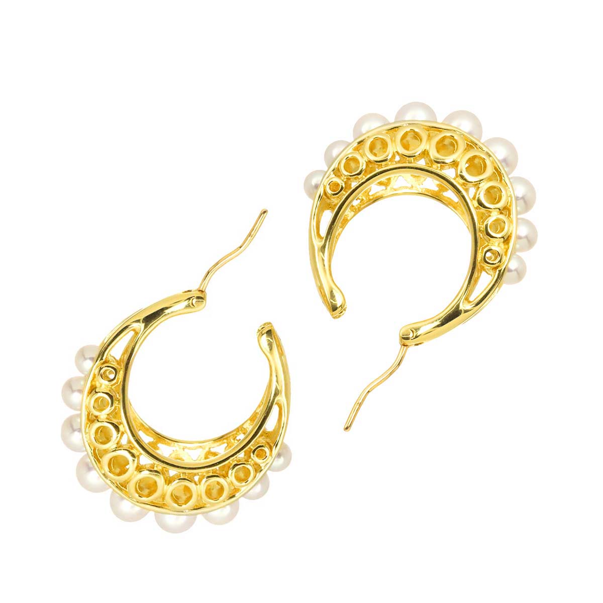 Baby Pearl 4.0-3.0mm Earrings Pierced 18K YG 750