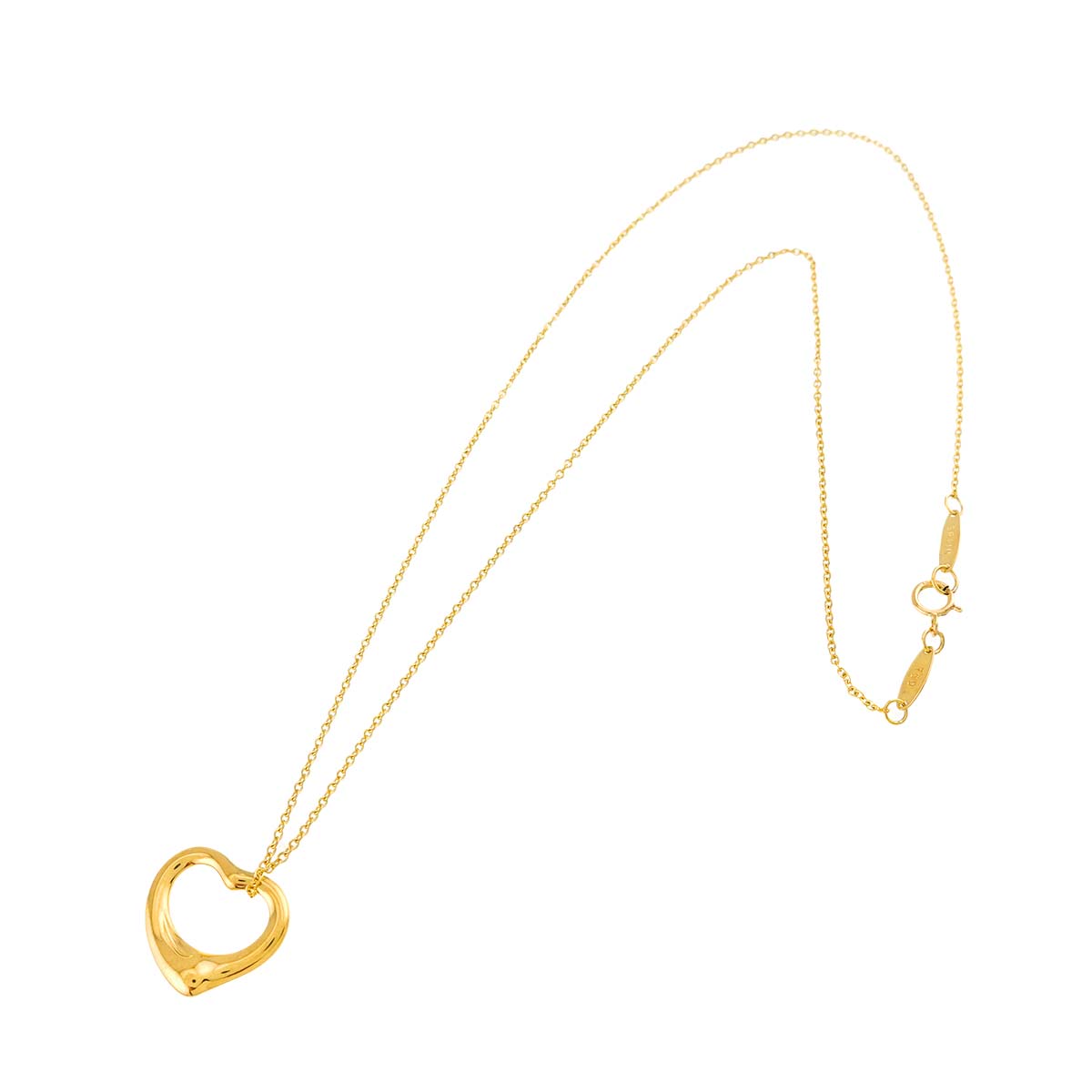 Open Heart Necklace 18K Yellow Gold 750