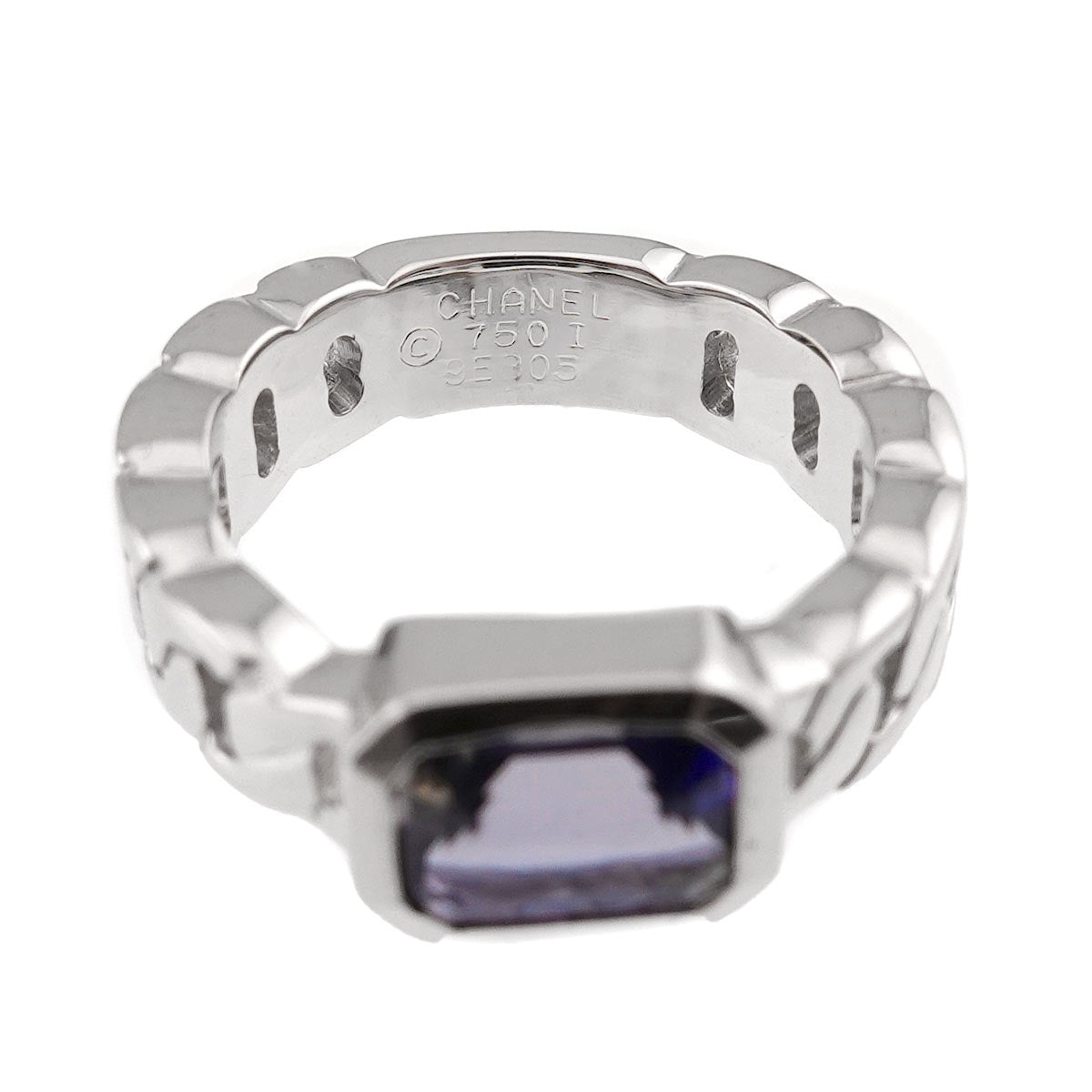Iolite Ring 18K White Gold 750 size4.5-4.75(US)