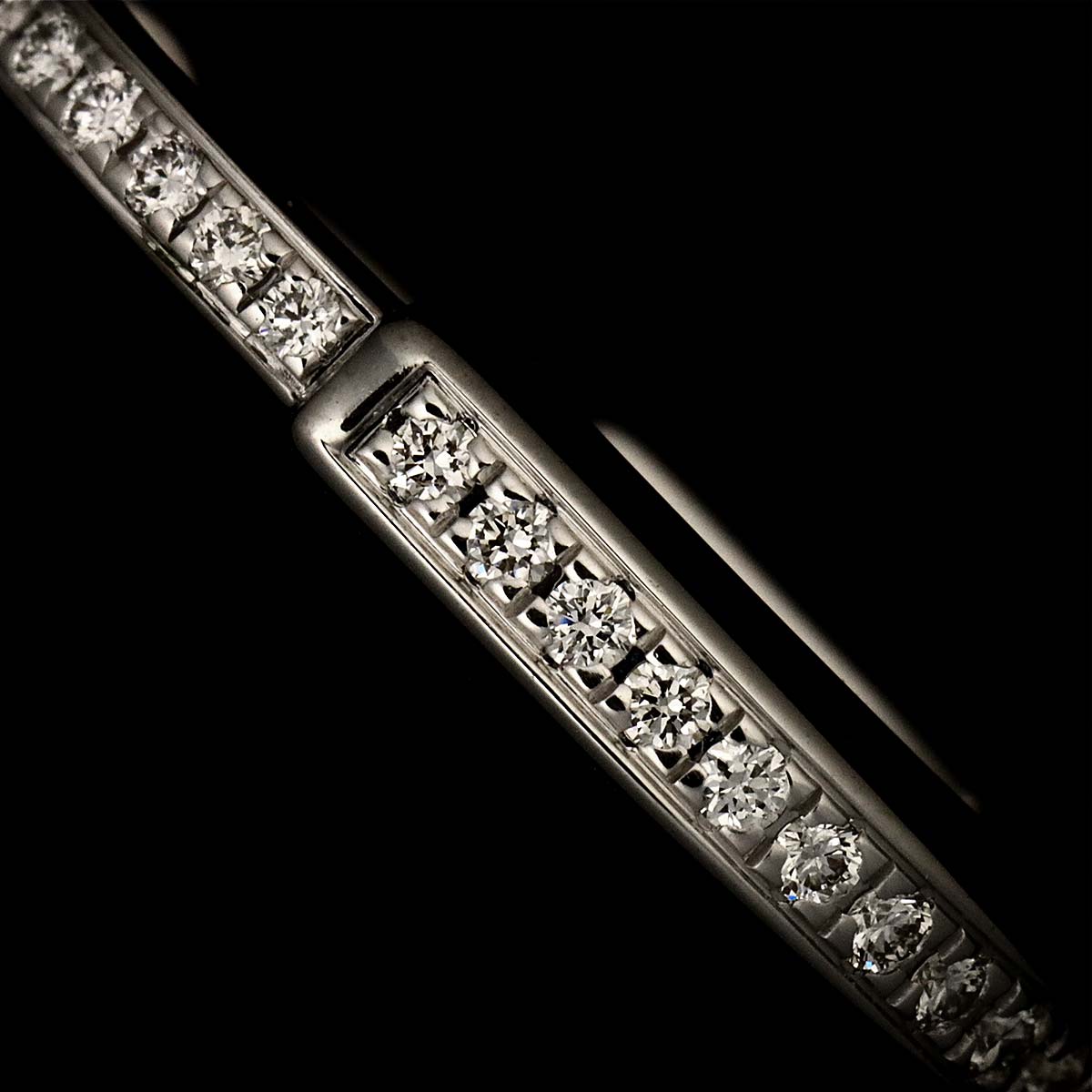 Lock SM Diamond Earrings Pierced 18K WG 750
