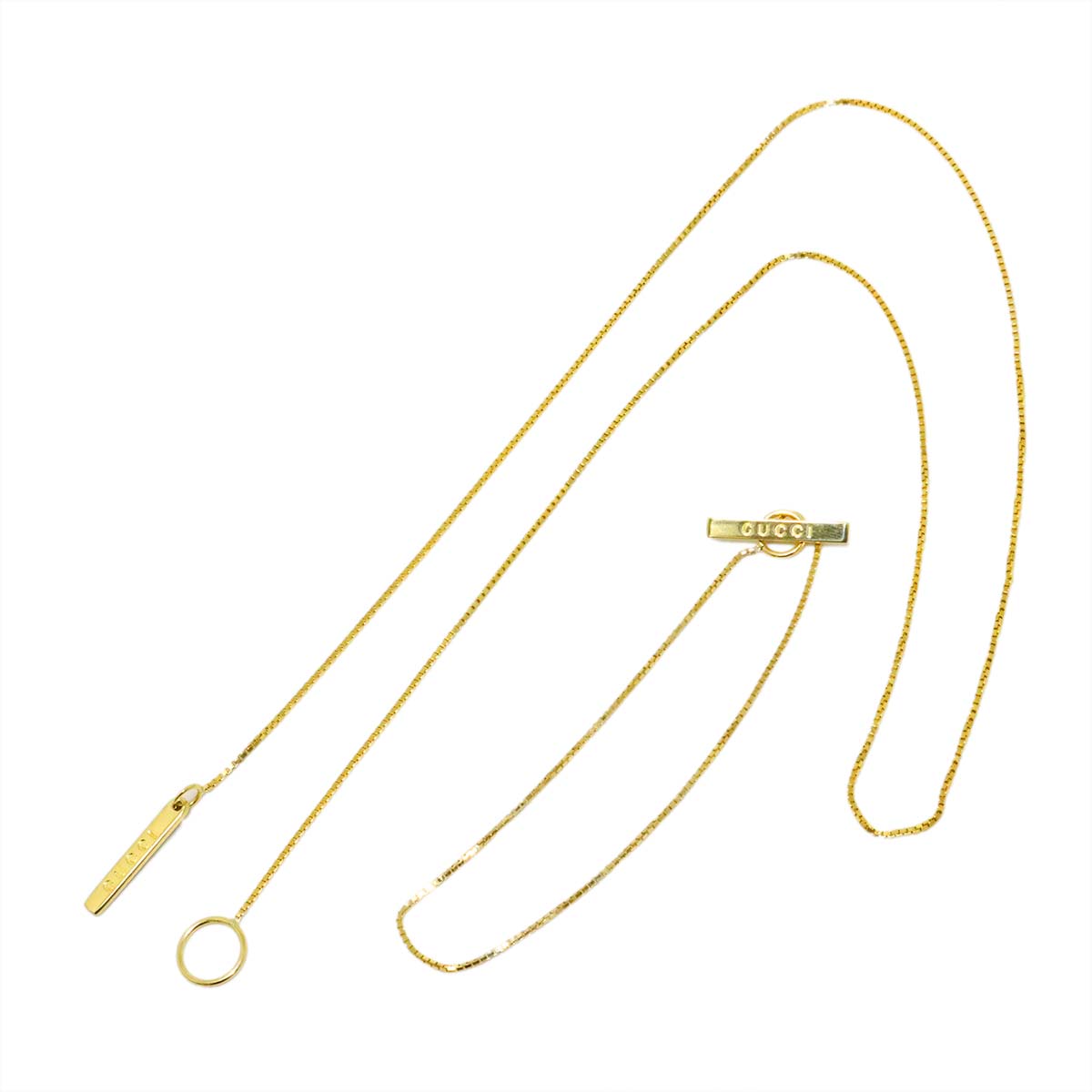 Lariat Necklace Bracelet 18K Yellow Gold 750