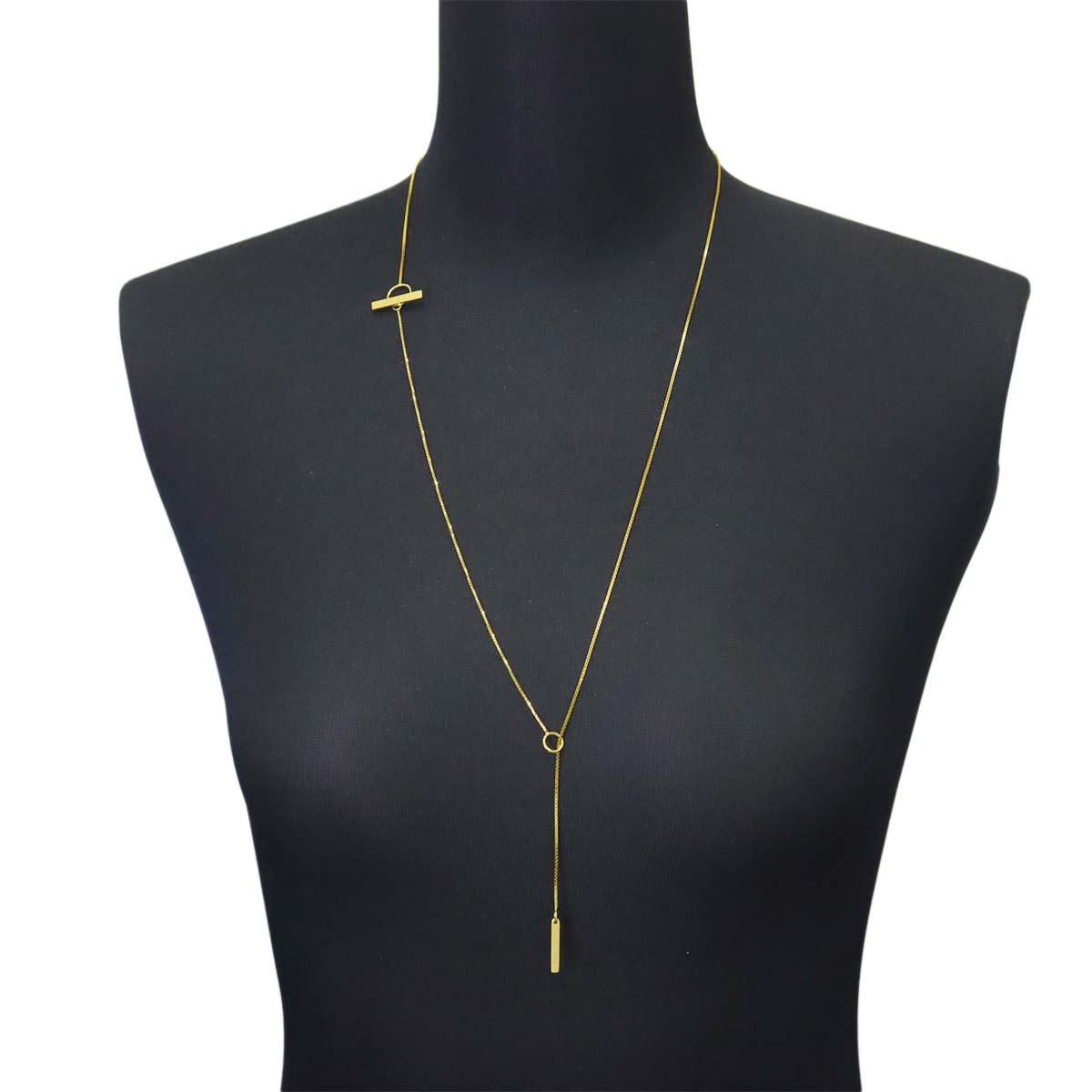 Lariat Necklace Bracelet 18K Yellow Gold 750