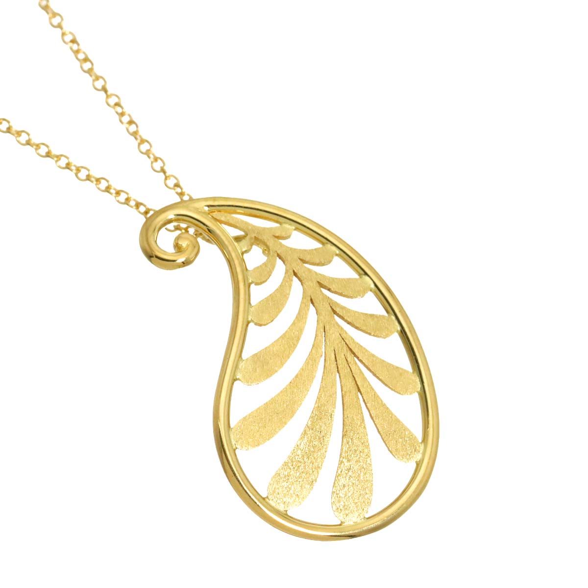 Leaf Motif Necklace 18K Yellow Gold 750