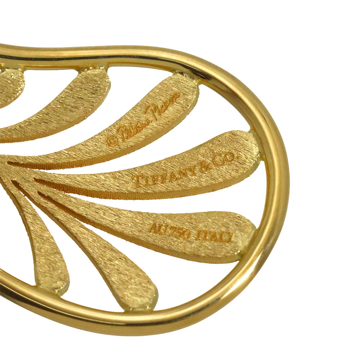 Leaf Motif Necklace 18K Yellow Gold 750