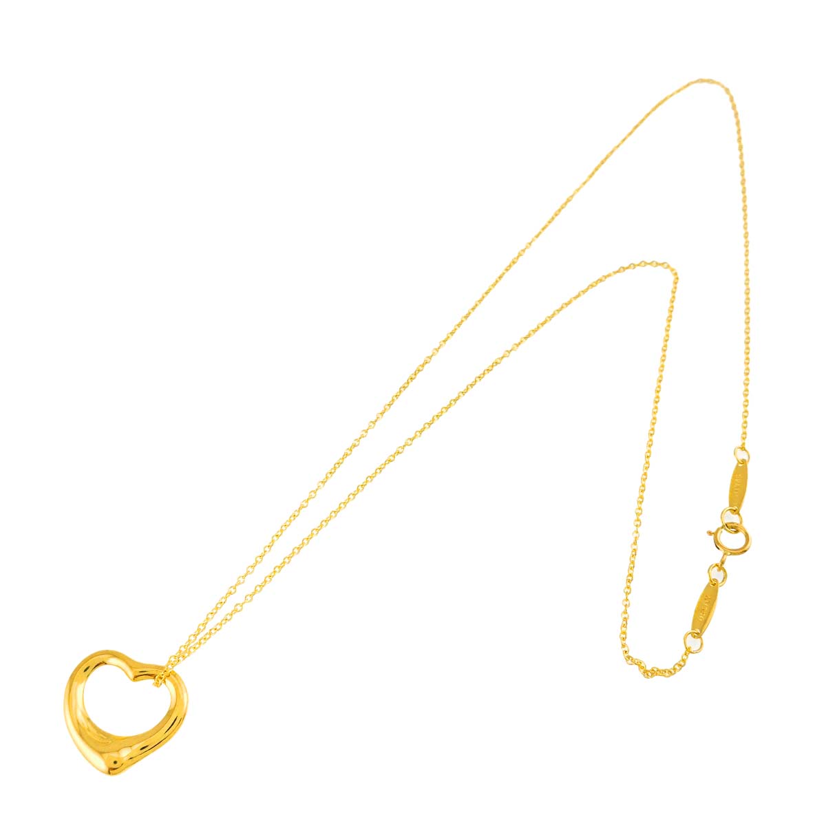 Open Heart Necklace 18K Yellow Gold 750