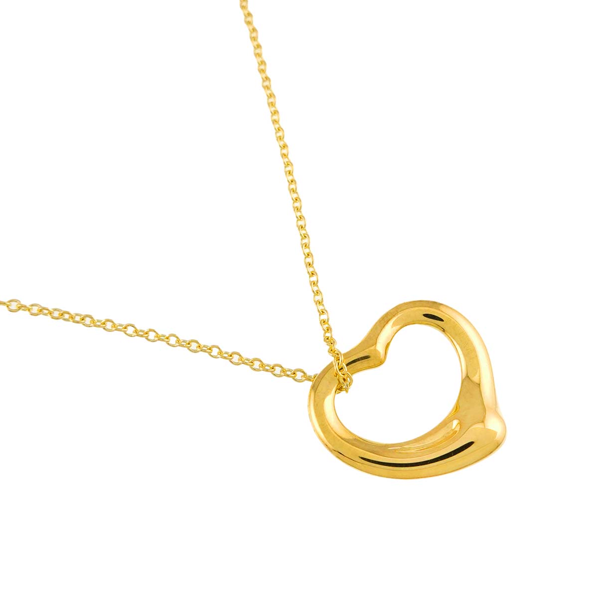 Open Heart Necklace 18K Yellow Gold 750
