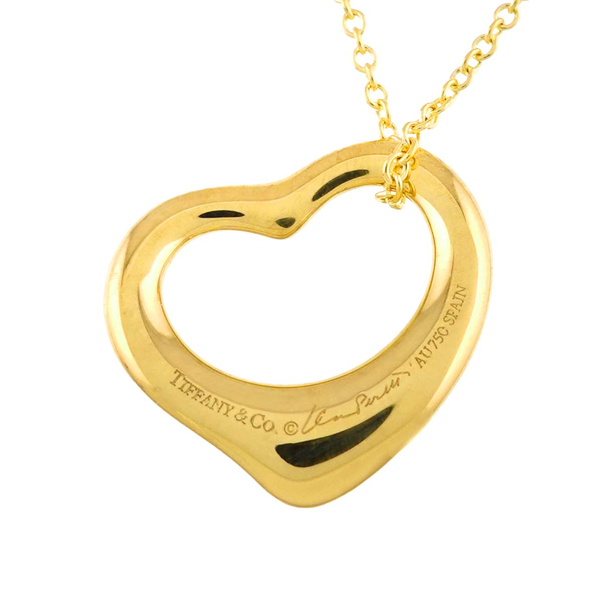 Open Heart Necklace 18K Yellow Gold 750