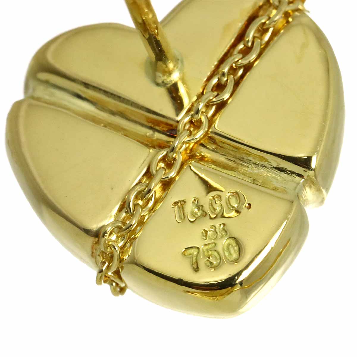 Heart Earrings Pierced 18K Yellow Gold 750