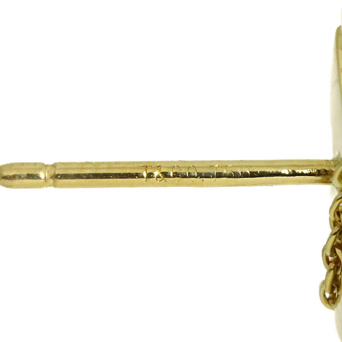 Heart Earrings Pierced 18K Yellow Gold 750