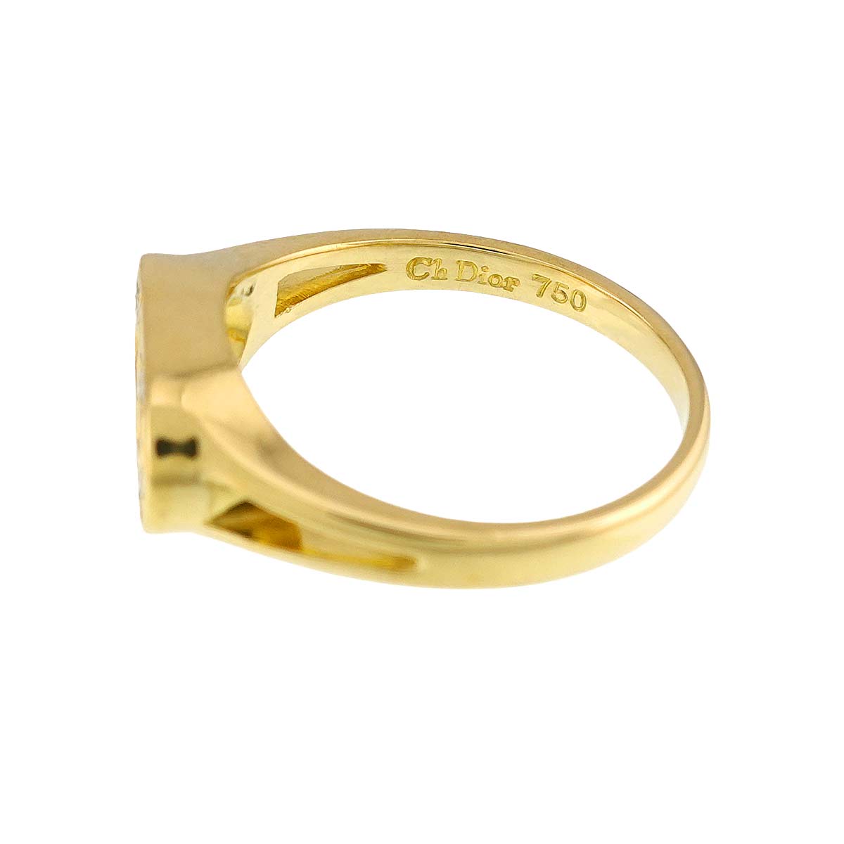 Diamond Ring 18K YG 750 size6(US)