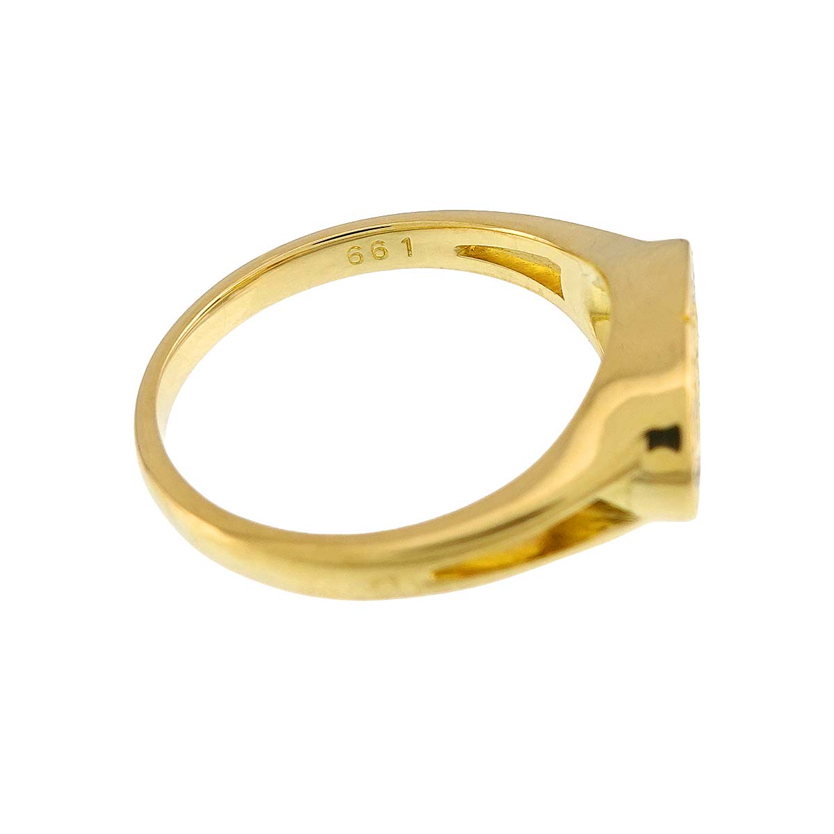 Diamond Ring 18K YG 750 size6(US)