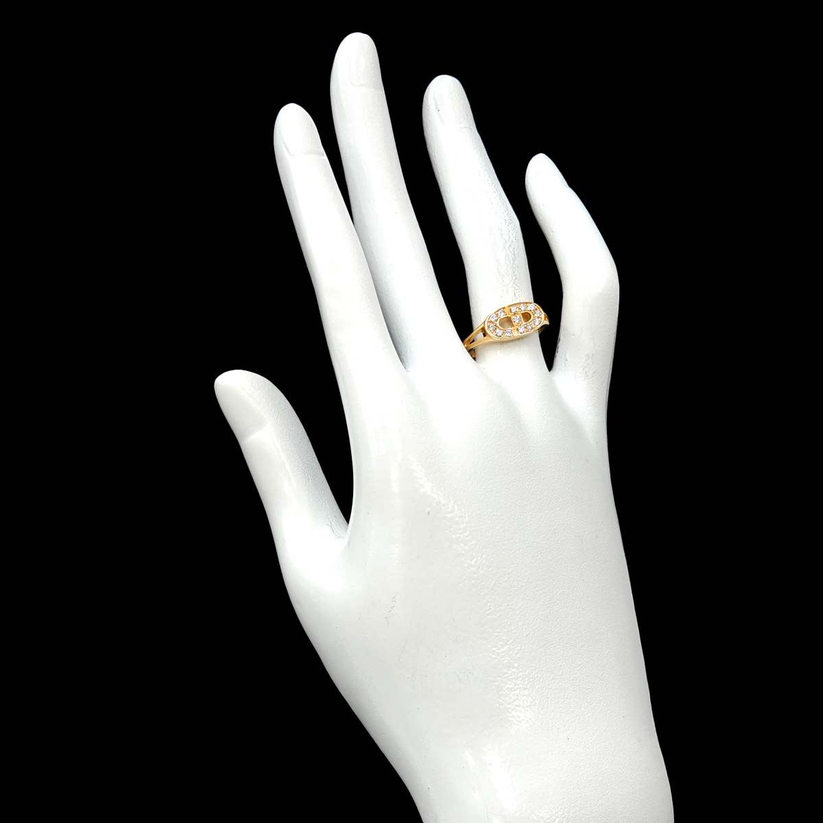 Diamond Ring 18K YG 750 size6(US)