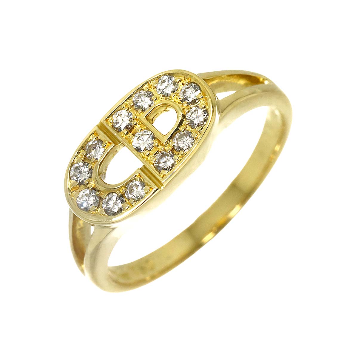 Diamond Ring 18K YG 750 size6(US)
