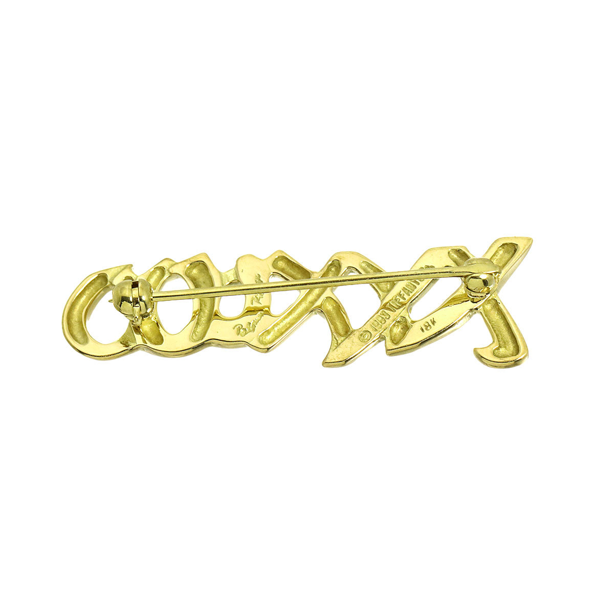 Love and Kisses Brooch 18K Yellow Gold 750